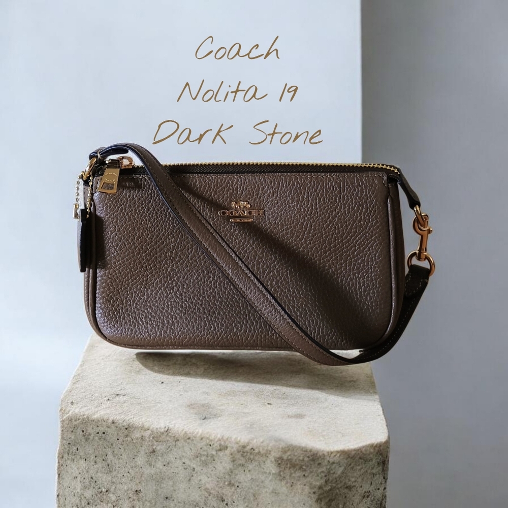 NWT! Coach Nolita 19 In Dark Stone